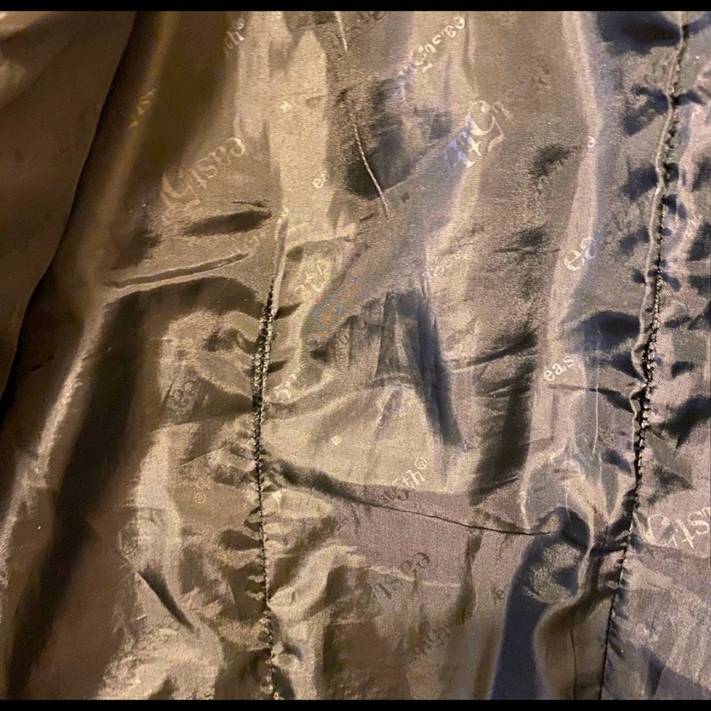 Vintage Black Leather Jacket. Size Large - Picture 4 of 8